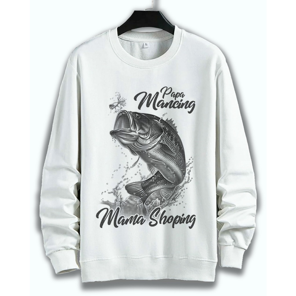 SWEATER UNISEX PAPA MANCING RIA MASKER PRIA DAN WANITA SWEATER JUMBO