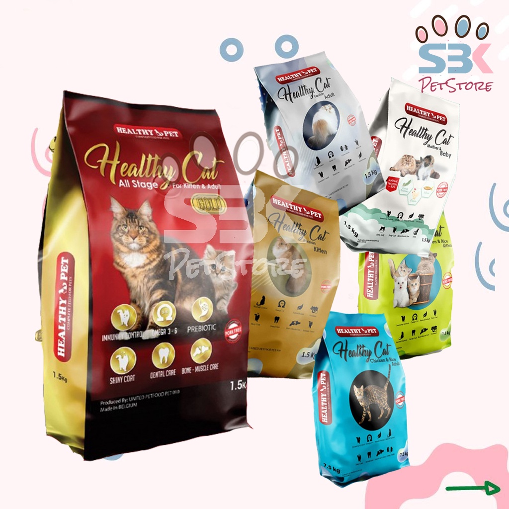 Healthy Cat 1.5kg Makanan Kucing Kering Healthy Pet