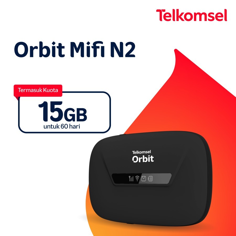 Telkomsel Orbit Mifi N2 Portable Modem Wifi 4G High Speed Bonus Data