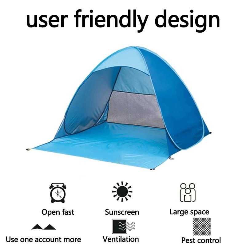 Top Lander Tenda Camping Lipat Tenda Lipat Camping Pantai Single Layer Otomatis Waterproof Pop Up Tent