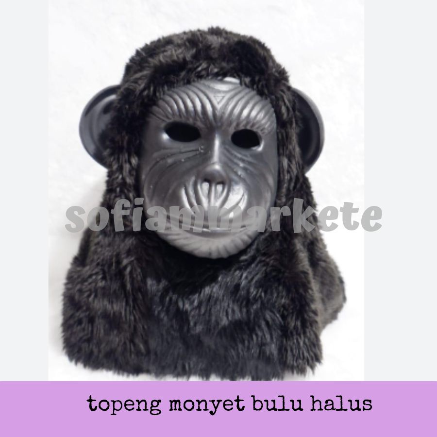 sofiammarkete ✅Topeng monyet harimau macan singa bulu bulu / Mainan anak topeng singa custom singa m