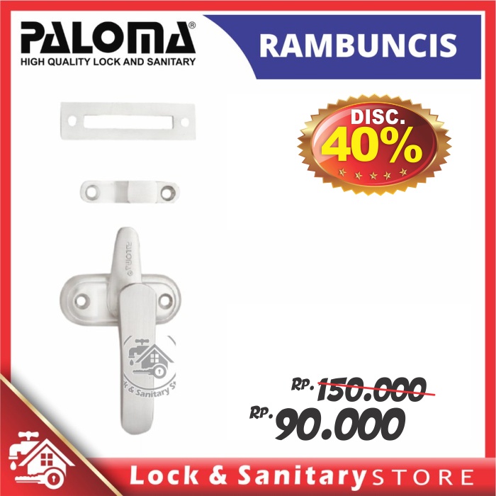 Rambucis Paloma  RBP612 PLM Elisa SN grendel jendela selot jendela