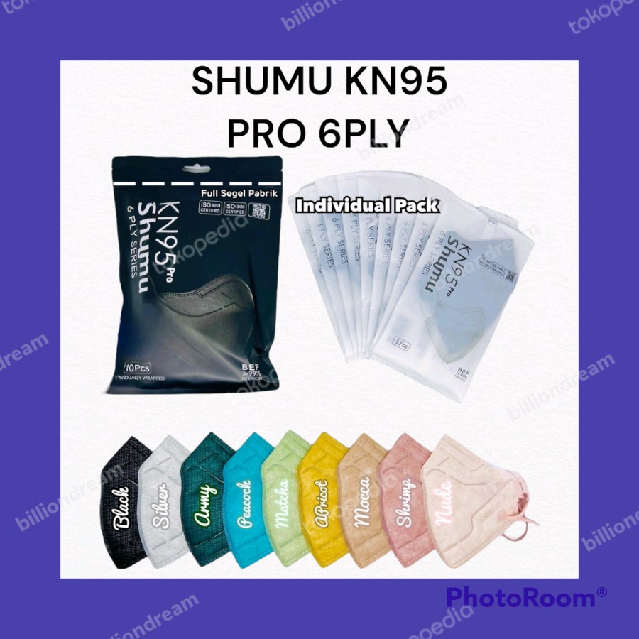 Masker Shumu KN95 Pro 6Ply Kemasan Single Pack