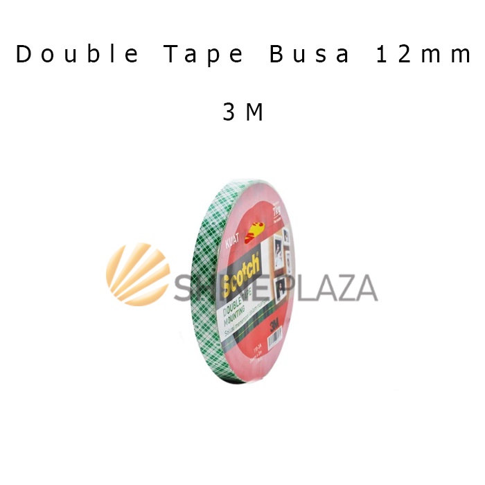 

Double Sided Mounting Tape Scotch 3M 12mm - Double Foam Tape Busa 12 mm