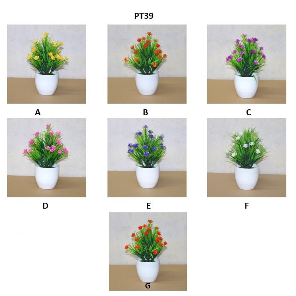 FYGALERY PT39 Pot Tanaman Hias Bunga Hias Plastik Ornamen Pot Bongsai Artificial Flower Decoration