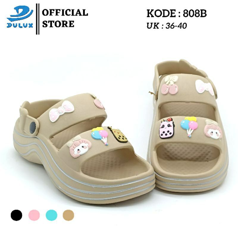 808B SANDAL PUJI TERBARU WANITA DEWASA LUCU KEKINIAN DULUX 36-40