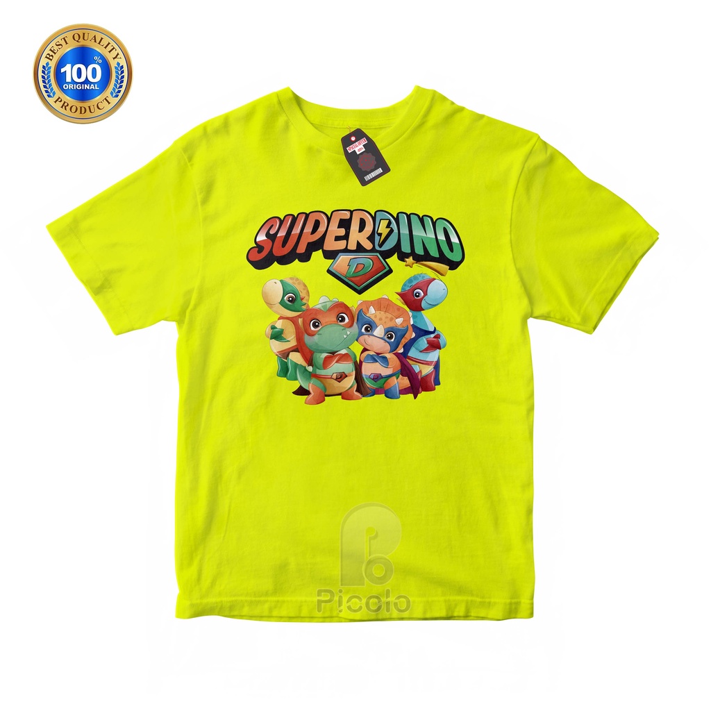 (FREE NAMA) BAJU KAOS ATASAN ANAK MOTIF SUPER DINO UNISEX Bahan COTTUN