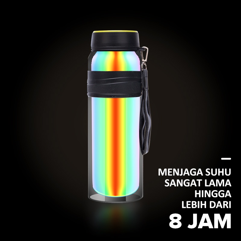 ecentio 1L Termos Air Panas Dingin Tumbler Besar Bottle Air Panas Anti Bocor Stainless Termos Minum Botol Minum