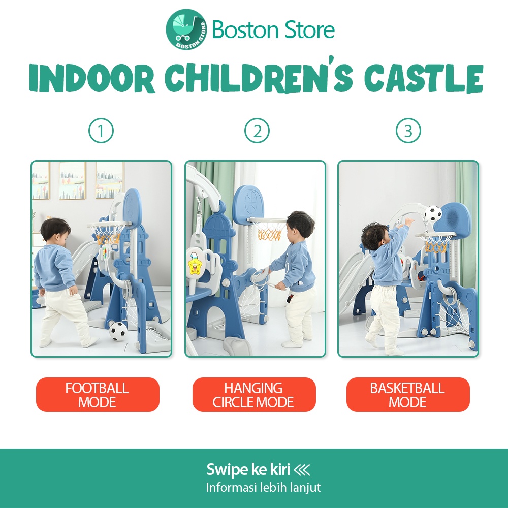 Bostonstore Perosotan anak murah / Perosotan Ayunan Free Ring Basket Seluncuran Mainan Prosotan Anak Murah / Perosotan ayunan anak / Perosotan Anak / Perosotan Anak dan Ayunan /Prosotan Anak Premium Ayunan Ring Basket Seluncuran Prosotan Anak