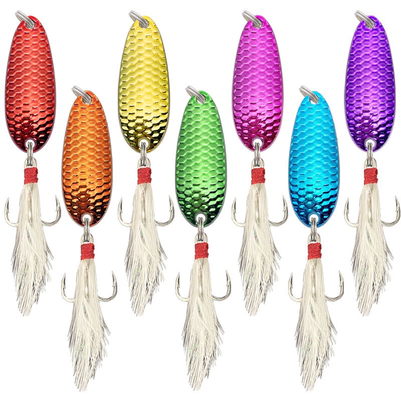1 Pcs Baru Sendok Berputar Umpan Pancing 7.5G 10G Colorful Swimbait Fishing Lure Bass Umpan Ikan Dengan Kait Kekuatan