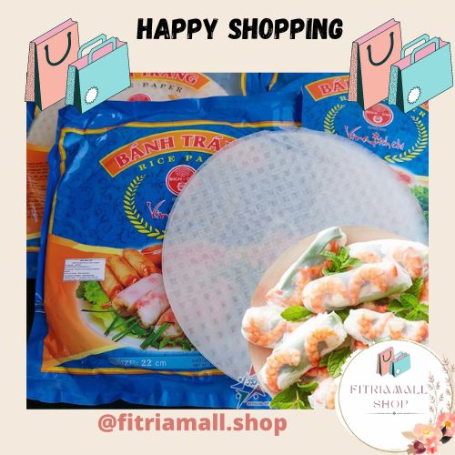 

▪Rice Paper / Rice Paper Banh Trang 22 cm isi 5 lembar Kulit Lumpia Vietnam Spring Roll Salad Wrap