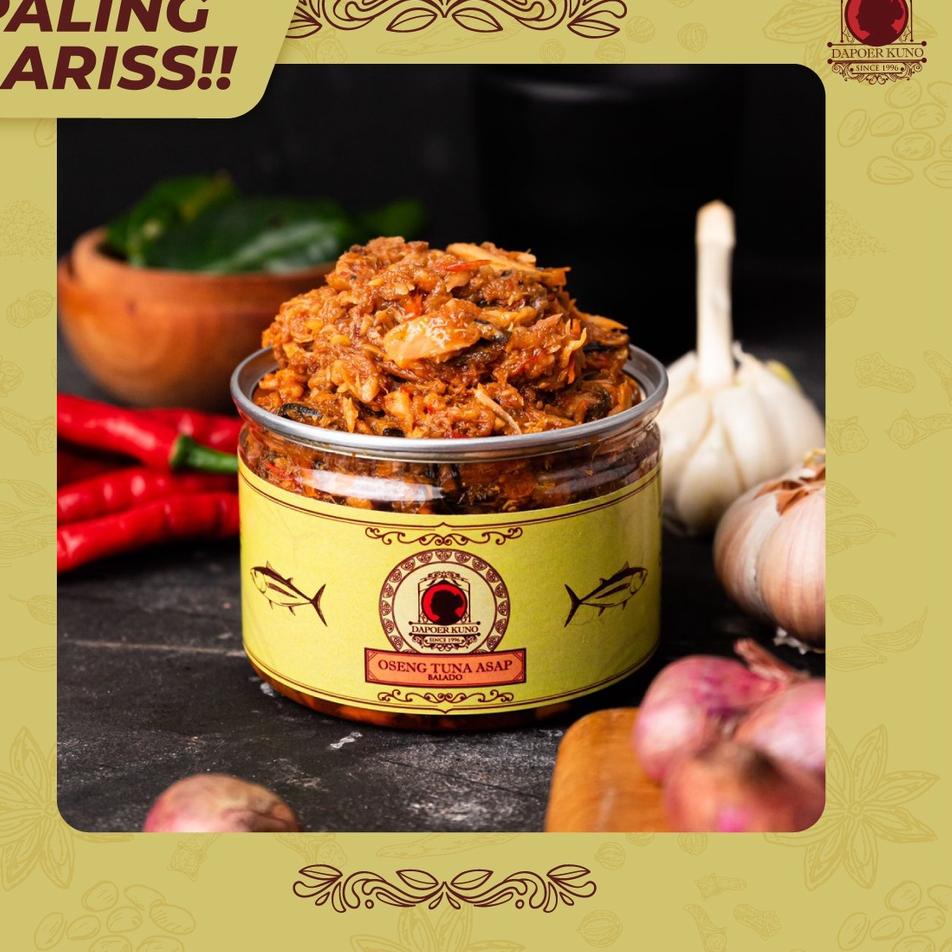 

✭ VARIAN BARU! Oseng Tuna Asap Balado (Dengan Daun Kemangi) DAPOER KUNO 250 gram ➫