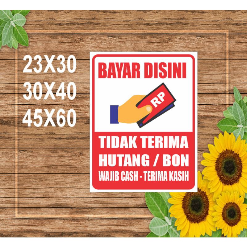 STIKER TIDAK TERIMA BON 25x20CM