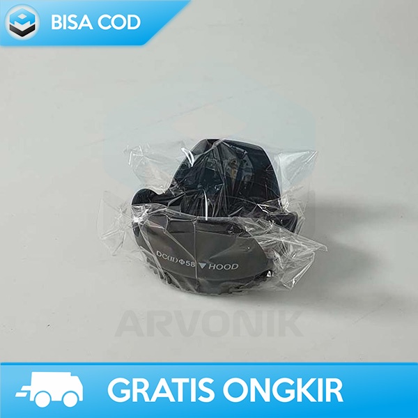 LENS HOOD UNTUK KAMERA 58MM BAHAN PLASTIK KUALITAS TINGGI - BLACK
