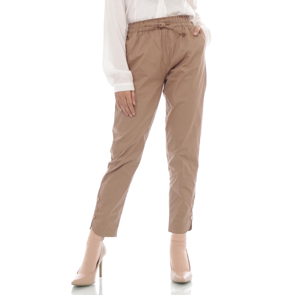 NHM Celana Wanita CINDY PANTS Katun stretch, Celana Kerja