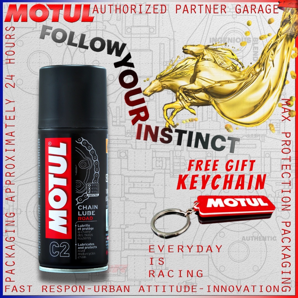 MOTUL C2 &amp; C3 CHAIN LUBE ROAD 150ml  OLI MOTOR IMPORT ORIGINAL