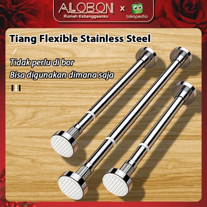 Terlaris Alobon Tiang Gantungan Baju Handuk Tanpa Paku/ Gantung Dinding/ Tembok