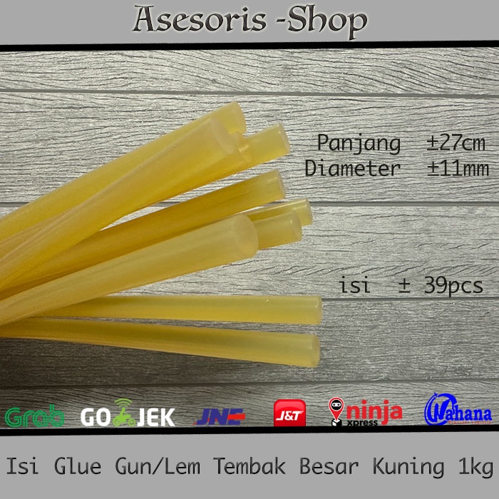 

Isi Lem Tembak besar warna Kuning 1kg | Isi Lem Tembak Kecil warna Kuning 1kg | Lem Kuning | Lem Tembak Kuning | Isi Glue Gun Kuning 1 kg
