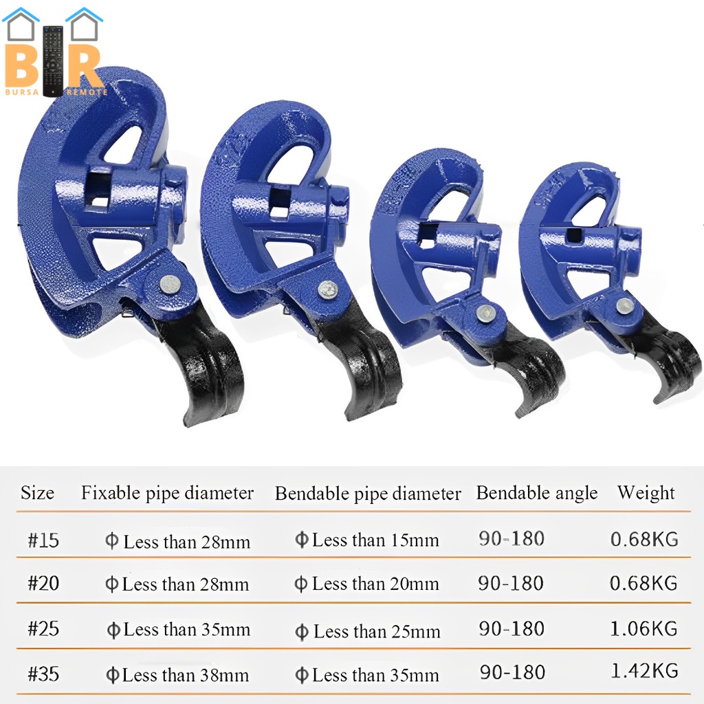 Pipe Bender Manual Pembengkok Pipa 15MM - 35MM Mesin Bending Tabung Besi Galvanis PVC