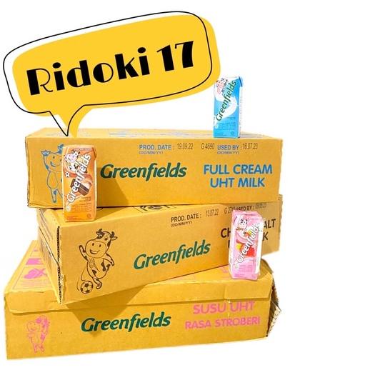 

➵ Susu UHT Greenfields 125ml Full Cream Strawberry Chocomalt karton dus isi 40 pcs ✵