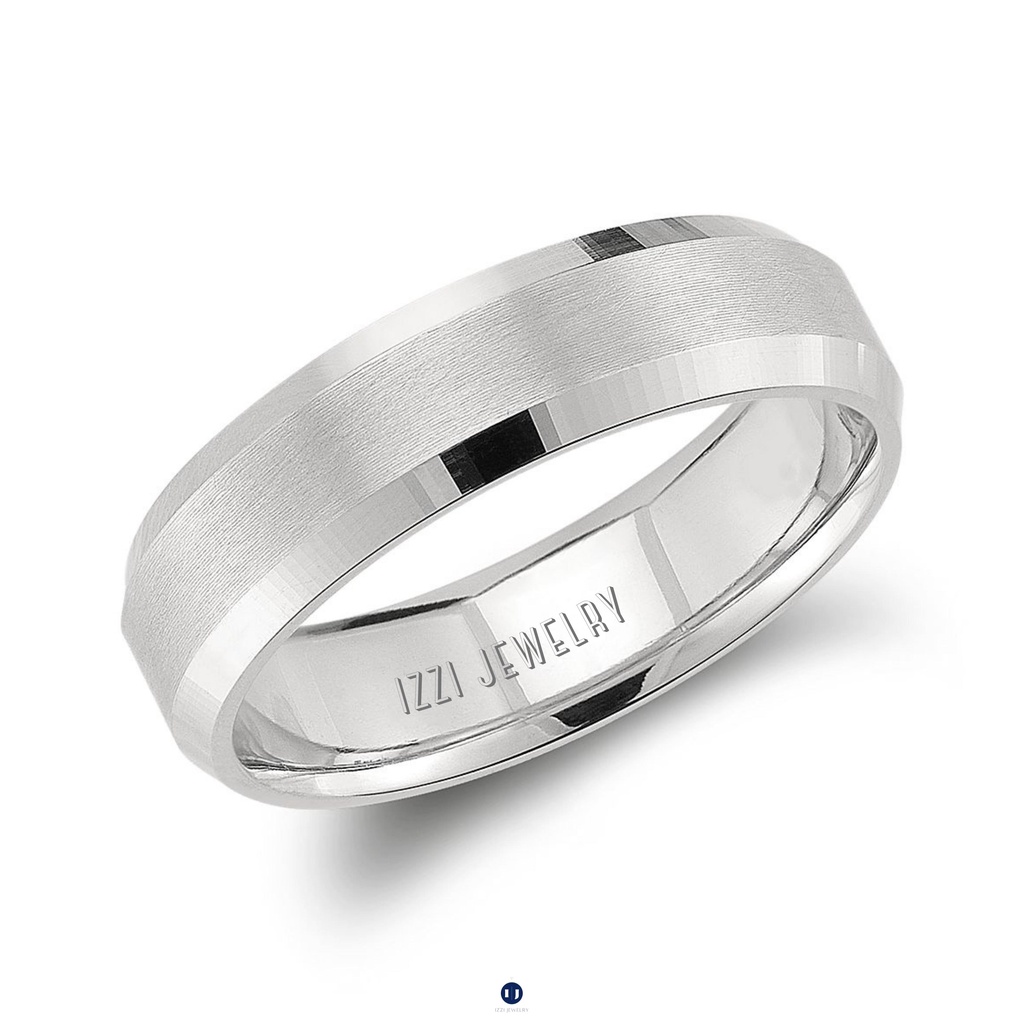 Izzi Jewelry - Cincin Nikah Palladium Pria Tunangan Nikah Original Bergaransi Seumur Hidup A150