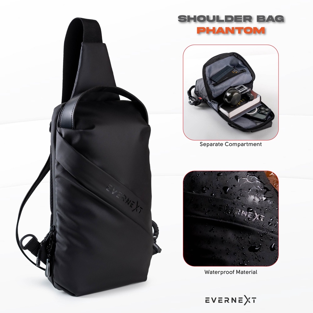 Sling Bag Pria Tas Selempang Original Sling Bag Hitam Tas Selempang Anti Air – HITAM