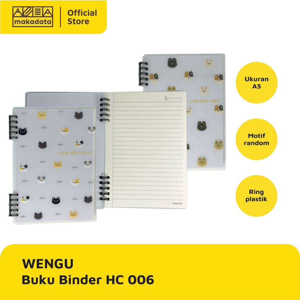 

BUKU BINDER NOTE A5 WENGU HC-006 (1PCS) MURAH