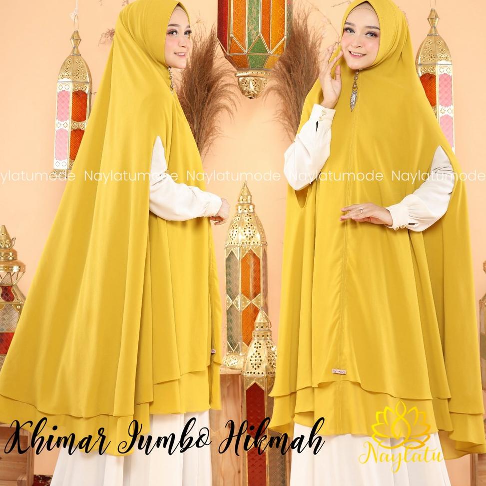 PALING DIMINATI Jilbab Hijab Khimar Syari Bolong Lengan Hikmah Ceruty Babydoll Ori Naylatu