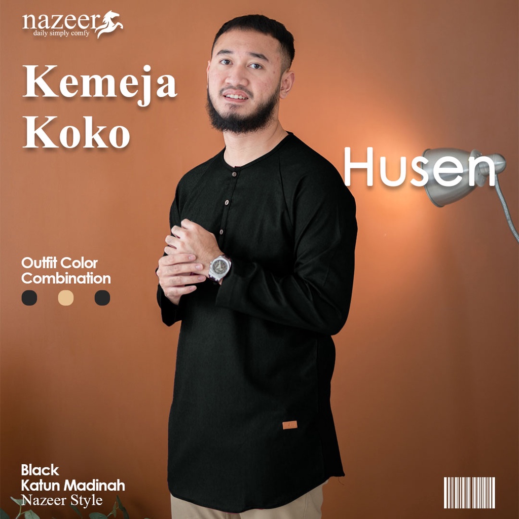 Koko Pria Basic Simpel Elegan Lengan Panjang HUSEN NAZEER