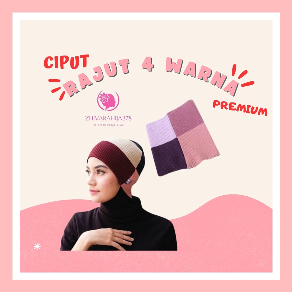 Ciput Rajut / Ciput Rajut 4 Warna / Ciput Bandana Rajut