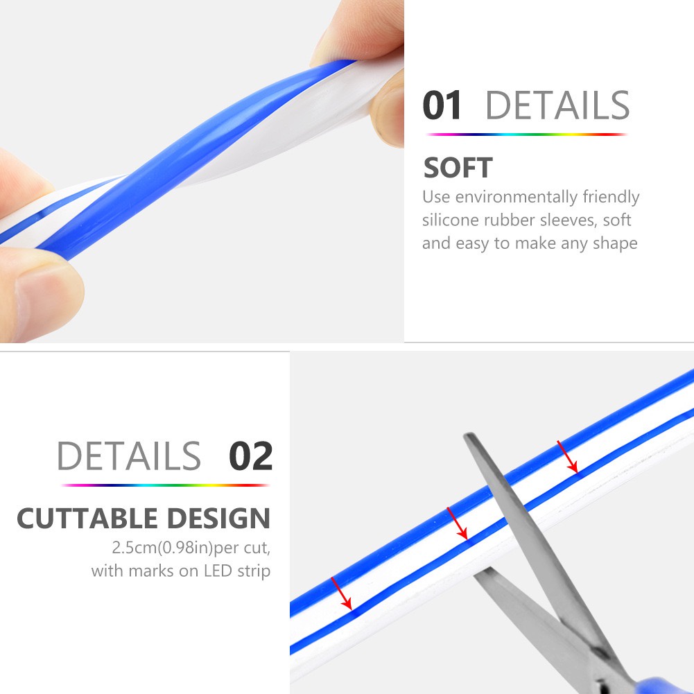 T&amp;Y Lampu Neon LED Flex Strip Selang Panjang 5M DC 12V Waterproof DIY Plafon Ceiling Indoor 4.5M Lampu Dekorasi Cafe Rumah Kamar Dapur Ruang Tamu Murah Import