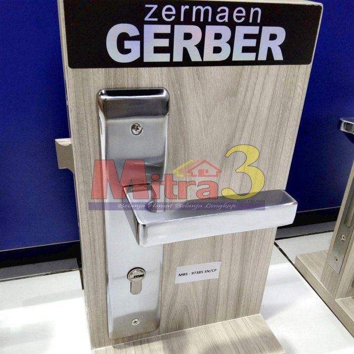 ___] Kunci Pintu GERBER MBS-97385 Lengkap Handle + Body + Silinder