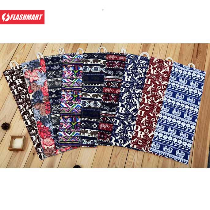 Flashmart Bohemian Tas Pensil Gulung Canvas 48 Slot 20.5x55cm - EN-71