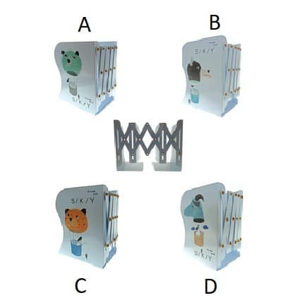 

Skat Book End Stretch Back Cute Sandaran Penyangga Pembatas Buku Cute