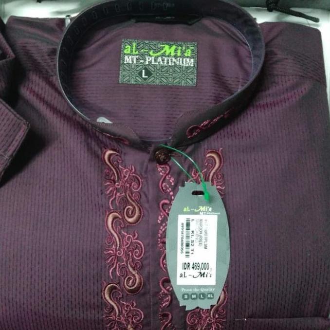 TERLARIS BAJU KOKO AL MIA MT PLATINUM (Maroon) /BAJU KOKO PRIA/BAJU KOKO DEWASA/BAJU KOKO ANAK/BAJU 