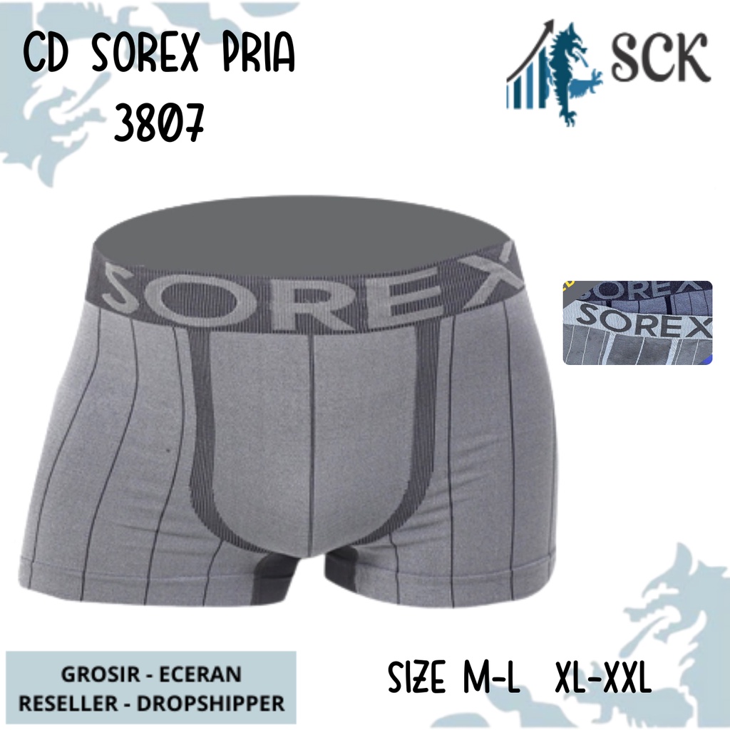 [ISI 2] CD Pria SOREX 3807 Boxer Bahan Katun / Boxer Pakaian Dalam Cowok / Celana Dalam SOREX 3807 - SCK