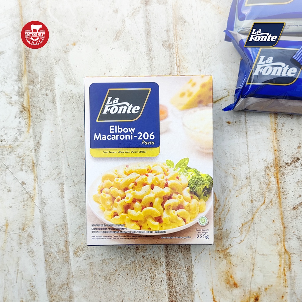 La Fonte Pasta Macaroni 225gr, Halal