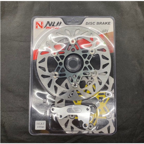 Piringan Cakram Disc NUI RACING CNC Floting Stanless Plus Breket 220MM scoopy genio vario 125 150 mio J Fino