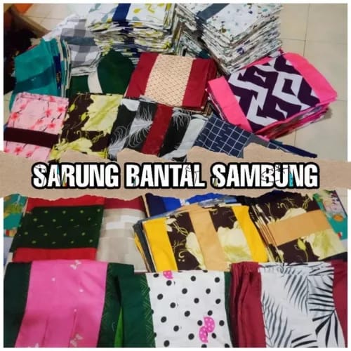 Sarung Bantal Sambung Ukuran 45x60 Motif Random Bahan Katun