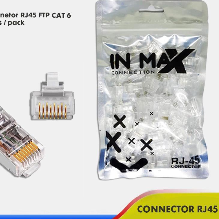 ➲ Connector RJ45 FTP Cat 6 Outdoor 50pcs Konektor RJ45 Besi Cat5e Cat6 ➷