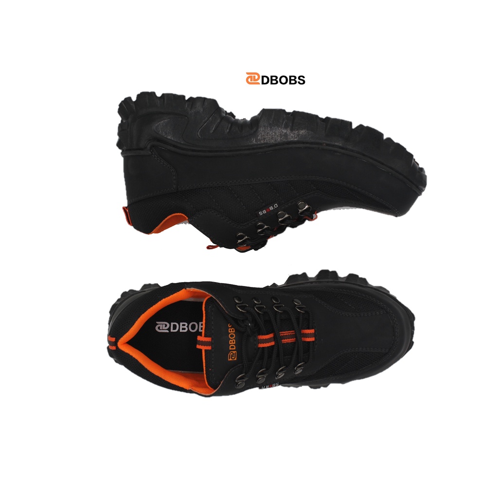 Sepatu Safety Pria - Dbobs - Safety Shoes Hiking Septi Gunung Sefty Outdoor Tracking Black Ton