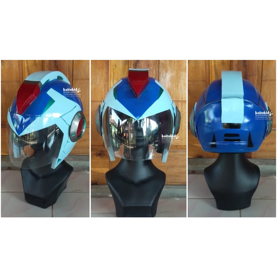 Helm Motor Rockman Megaman X Helm SNI Megaman X bisa Custom Simple