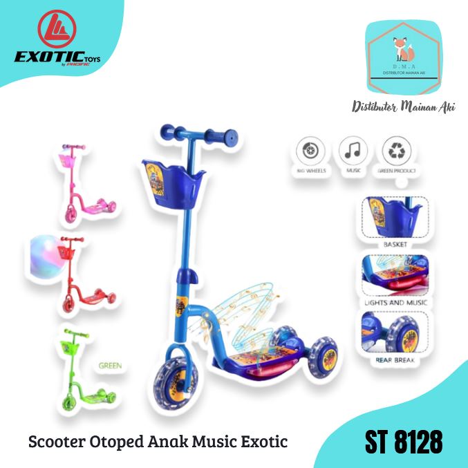 Skuter Otoped Anak Scooter Exotic ST 8128 Music