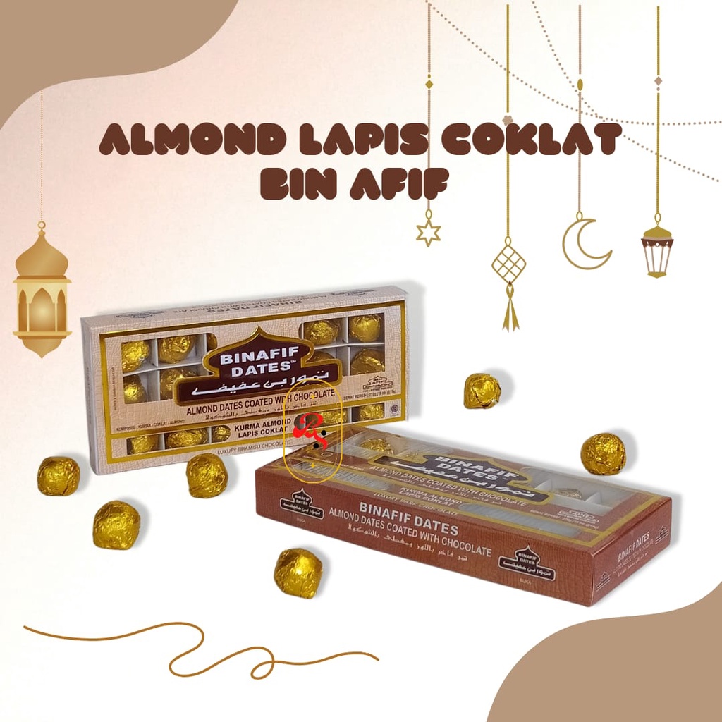 

Kurma Kacang Almond Lapis Coklat Bin Afif