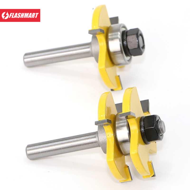 Flashmart Mata Bor Drill Bit Tongue &amp; Groove Joint Shank 6.35 mm 2PCS - C3