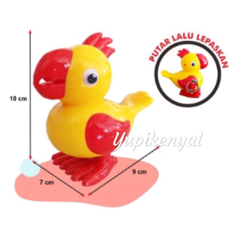 Mainan Ayam Putar Lucu /Burung Kakak Tua Loncat
