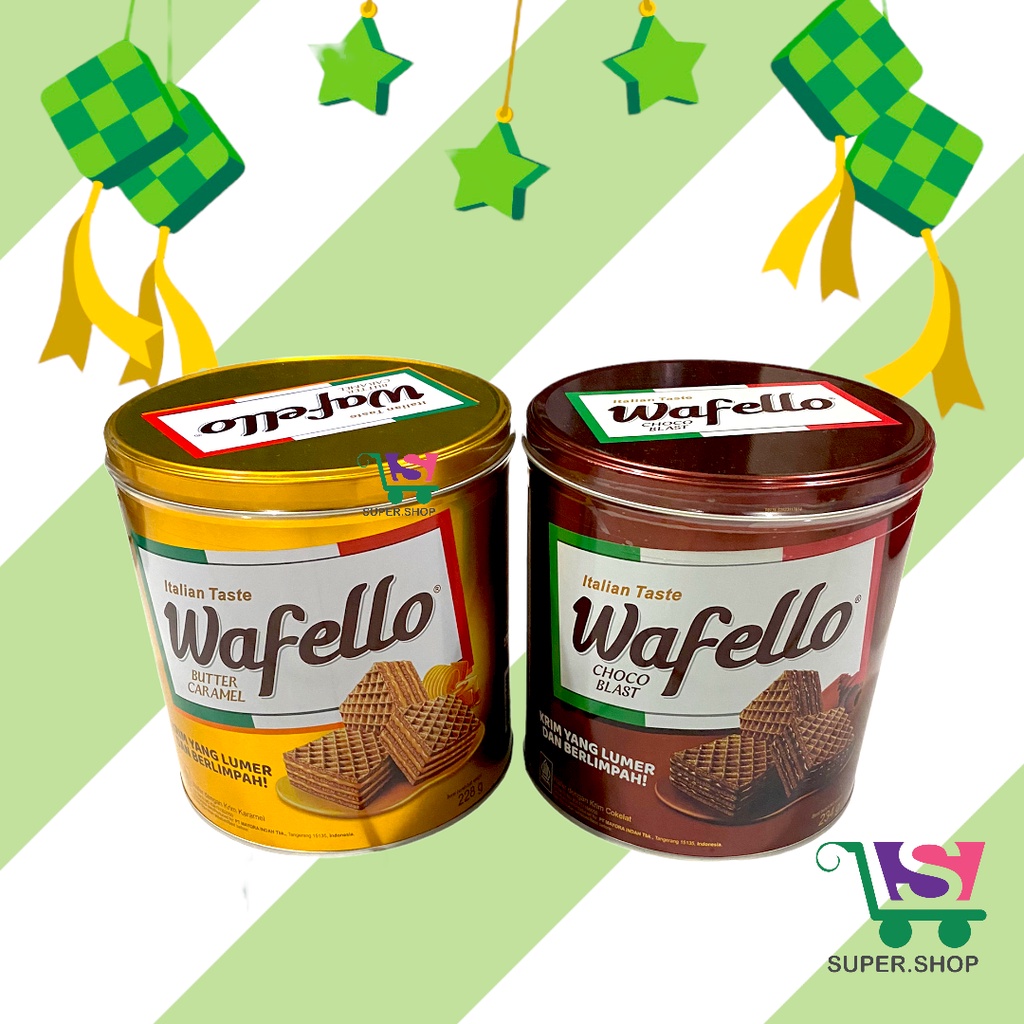 Roma Wafello Butter Caramel / Choco BLAST Kue Lebaran Idul Fitri KALENG 234 Gram