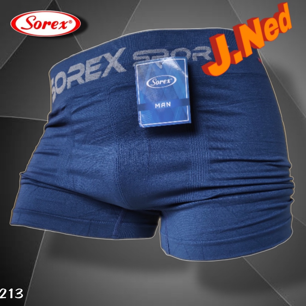 J213T - CELANA DALAM PRIA BOXER SOREX SIZE M - XXL HARGA 3 PCS