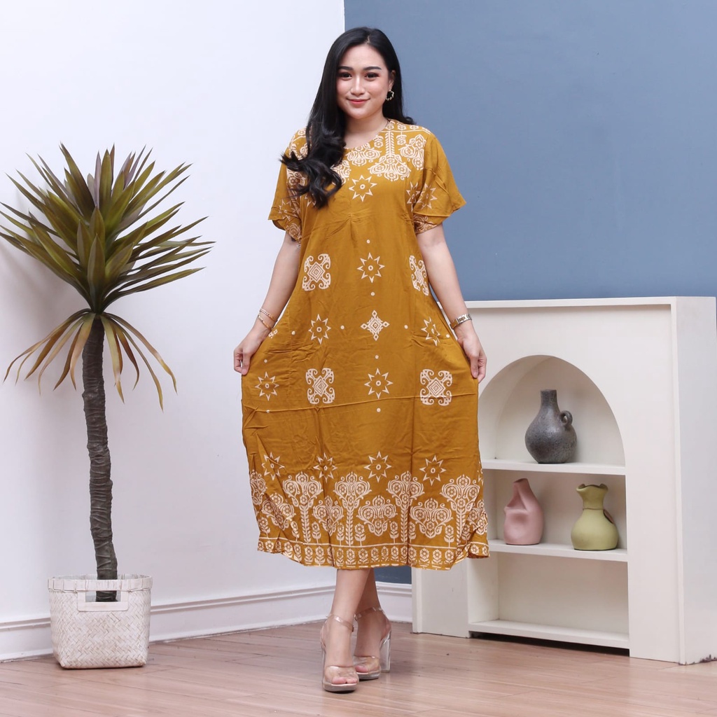 Batik wijayakusuma Daster Wanita Rayon Grade A Busui Resleting Depan Baju Tidur Daster Kekinian