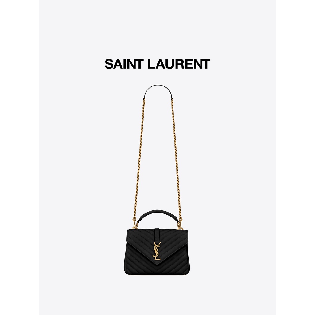 YSL/Saint Laurent Women's COLLEGE Medium Shoulder Backpack Chain YSL Bag Shoulder Bag